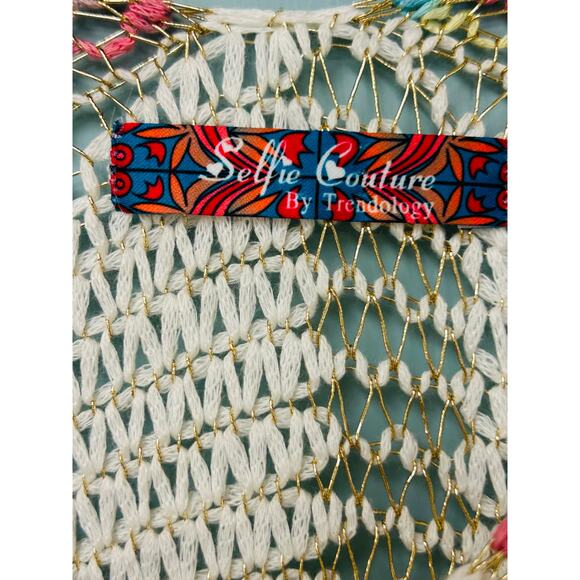 Selfie Couture by Trendology Colorful Poncho Sweater – One Size - Picture 6 of 6